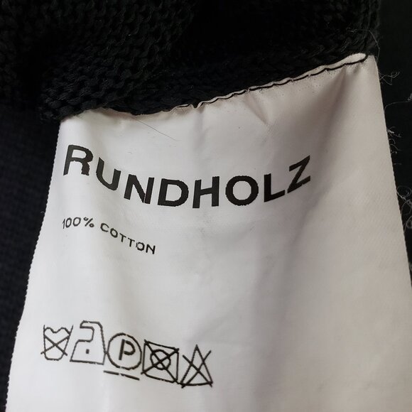 RUNDHOLZ Tunic Sweater Asymmetrical Hem Black Minimalist Lagenlook size M Goth - Picture 10 of 14